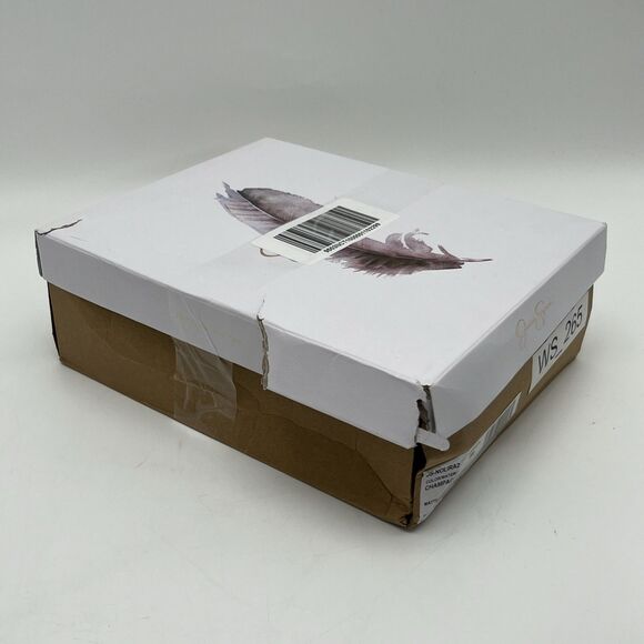 Jessica Simpson Nolira Sandals Womens 8M Champagne Rhinestone Bow Stiletto Heel - Picture 12 of 12